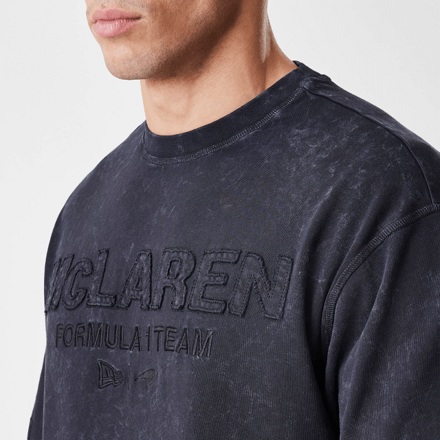 Camiseta new era mclaren negro lavado oversize - Mundogorrasgc
