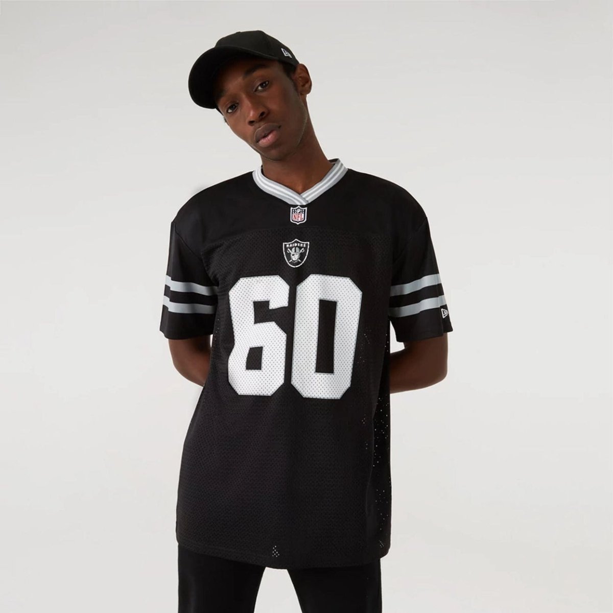 Camiseta NFL negra Las Vegas Raiders Mesh Oversize - Mundogorrasgc