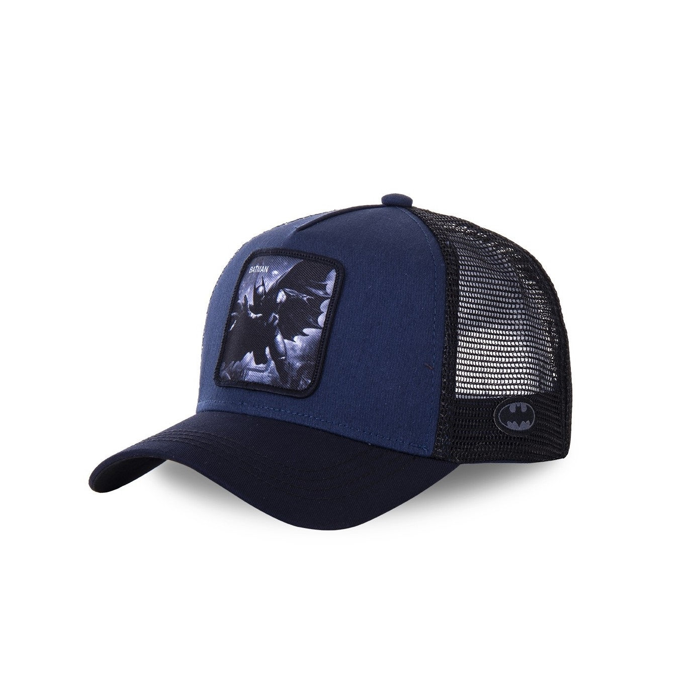 Gorra azul trucker batman capslab visera curva con rejilla BAT4