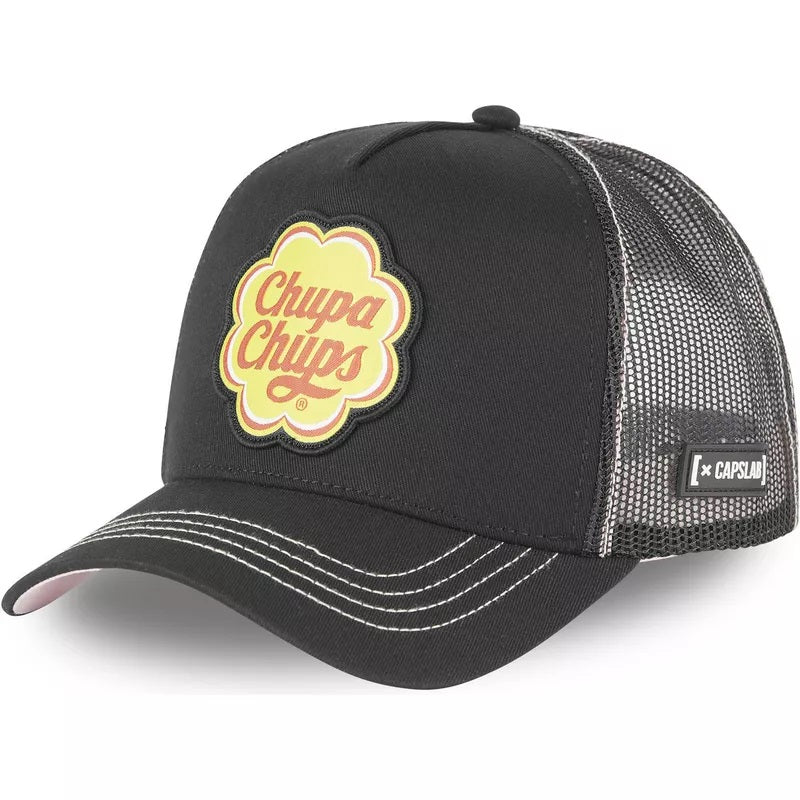 Gorra negra chupa chups capslab CC9 trucker con rejilla