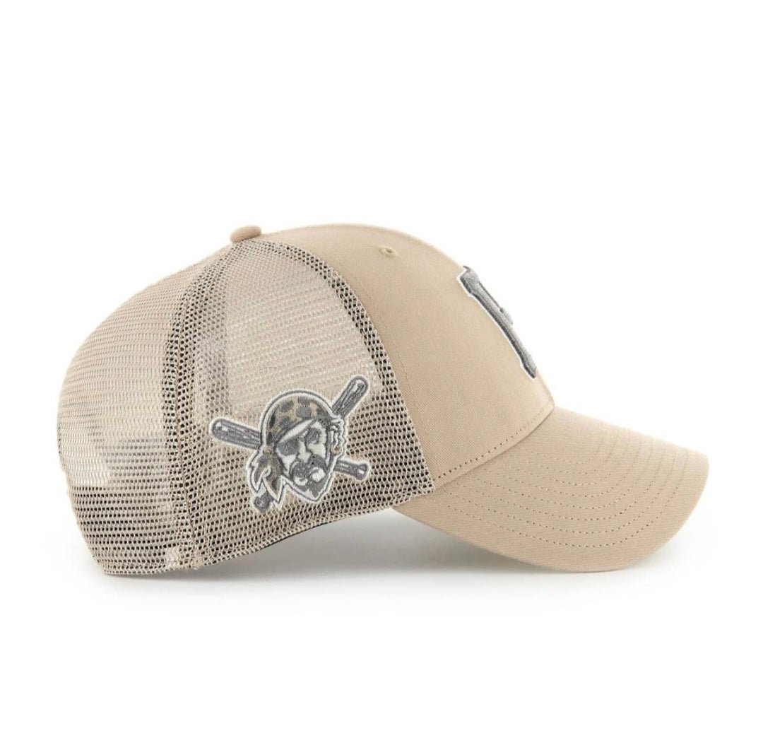 Gorra ’47 Branson Sure Shot Trucker – Pittsburgh Pirates Khaki - intershopgc - Tienda de gorras online - Maspalomas