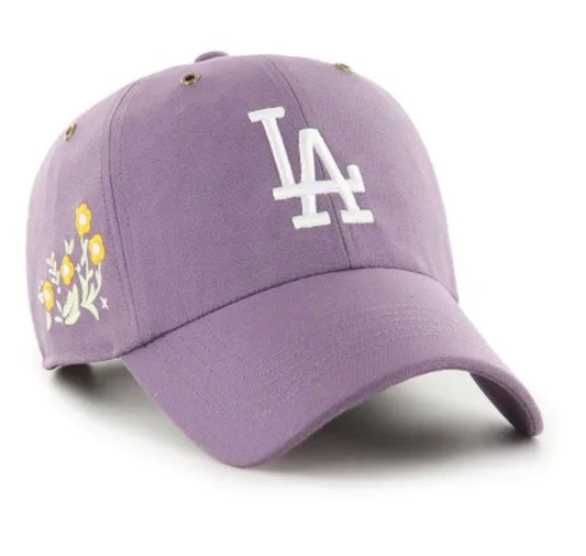 Gorra ’47 Clean Up Los Angeles Dodgers violeta con flores - intershopgc - Tienda de gorras online - Maspalomas