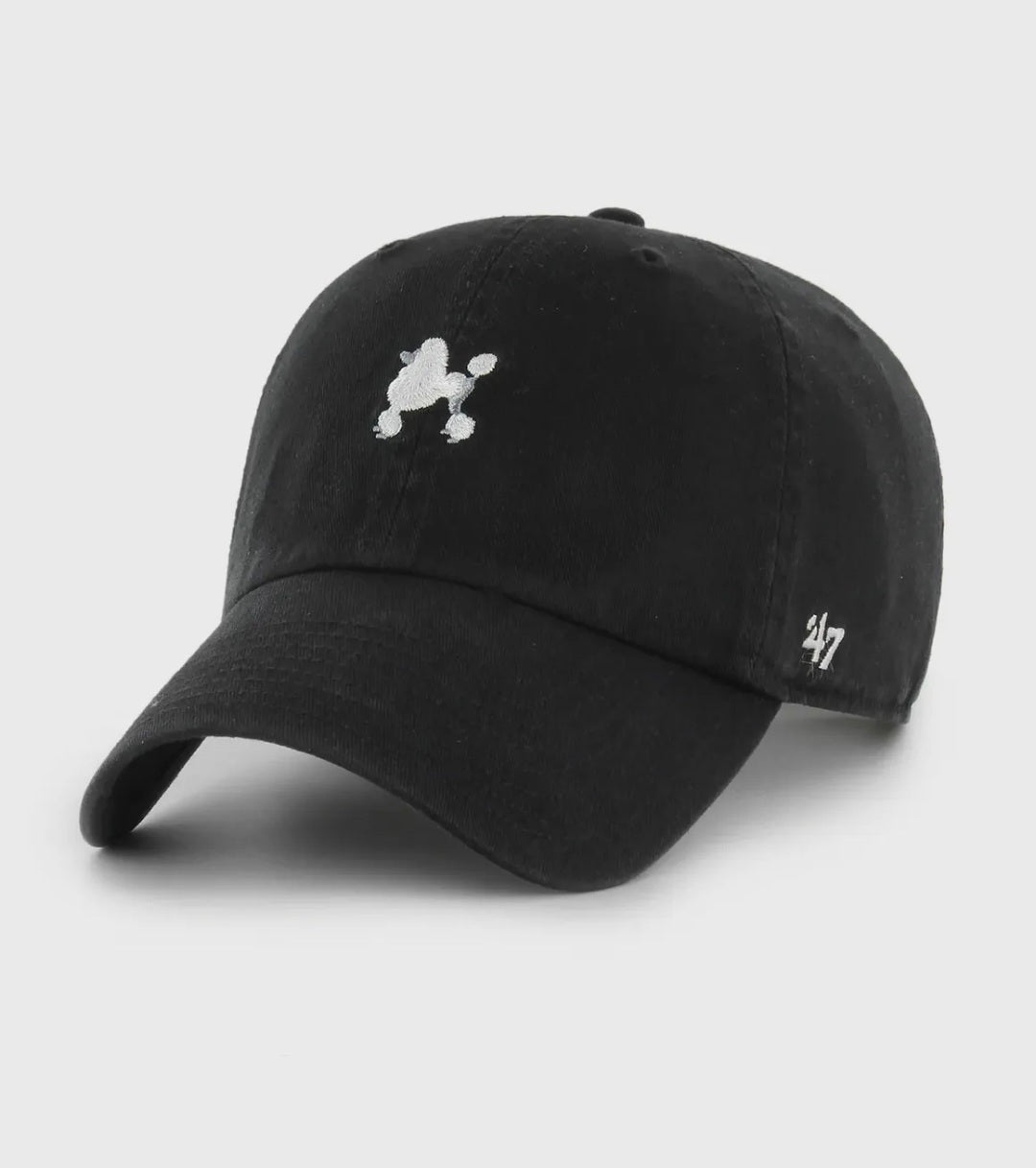 Gorra ’47 Clean Up Negra – Icono de Caniche Bordado - intershopgc - Tienda de gorras online - Maspalomas