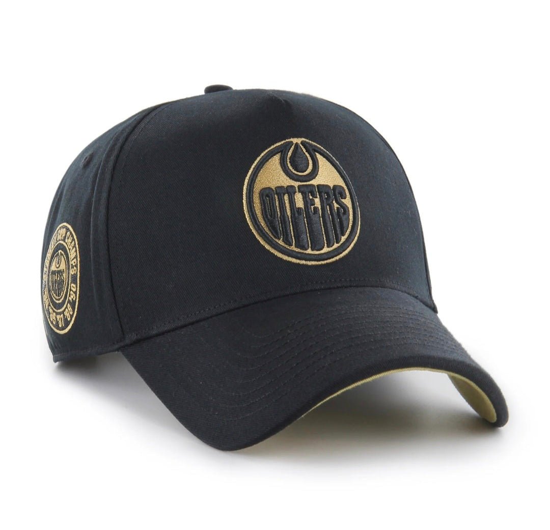 Gorra 47 Deluxe Sure Shot MVP DT – Edmonton Oilers Negra/Dorada Ajustable - intershopgc
