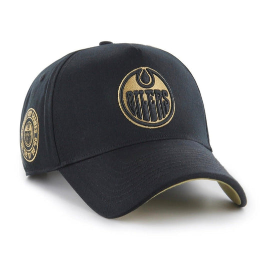 Gorra 47 Deluxe Sure Shot MVP DT – Edmonton Oilers Negra/Dorada Ajustable - intershopgc