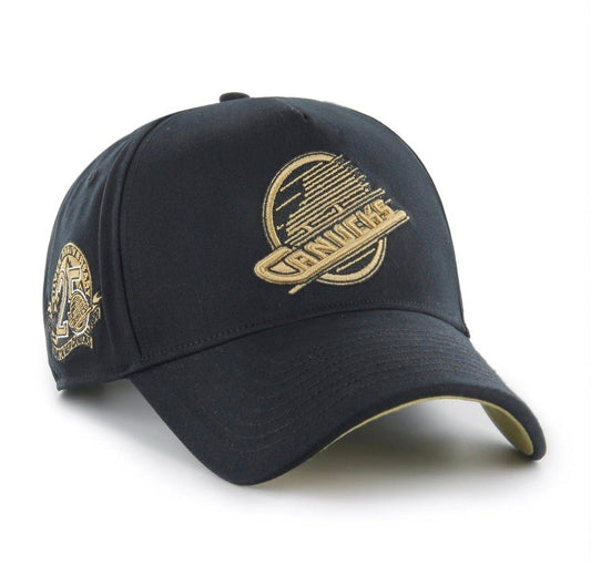 Gorra 47 Deluxe Sure Shot MVP DT – Vancouver Canucks Negra/Dorada Ajustable - intershopgc -