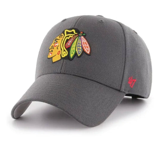 Gorra 47 MVP Chicago Blackhawks Gris | Ajustable - intershopgc - Tienda de gorras online - Maspalomas