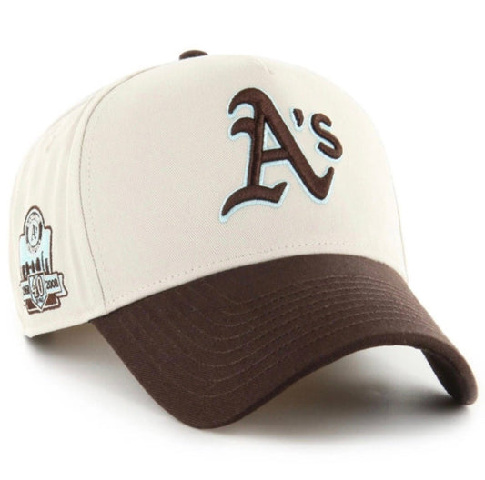 Gorra ’47 Oakland Athletics MVP DT Beige Marrón patch - intershopgc caps store