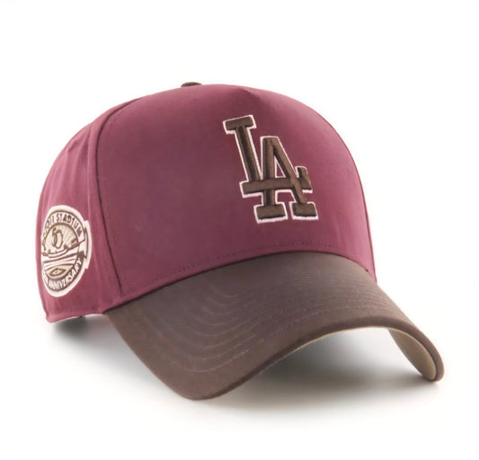 Gorra ’47m LA Dodgers Burdeos & Marrón – 50th Stadium (Ed. Limitada) - intershopgc - Tienda de gorras online - Maspalomas