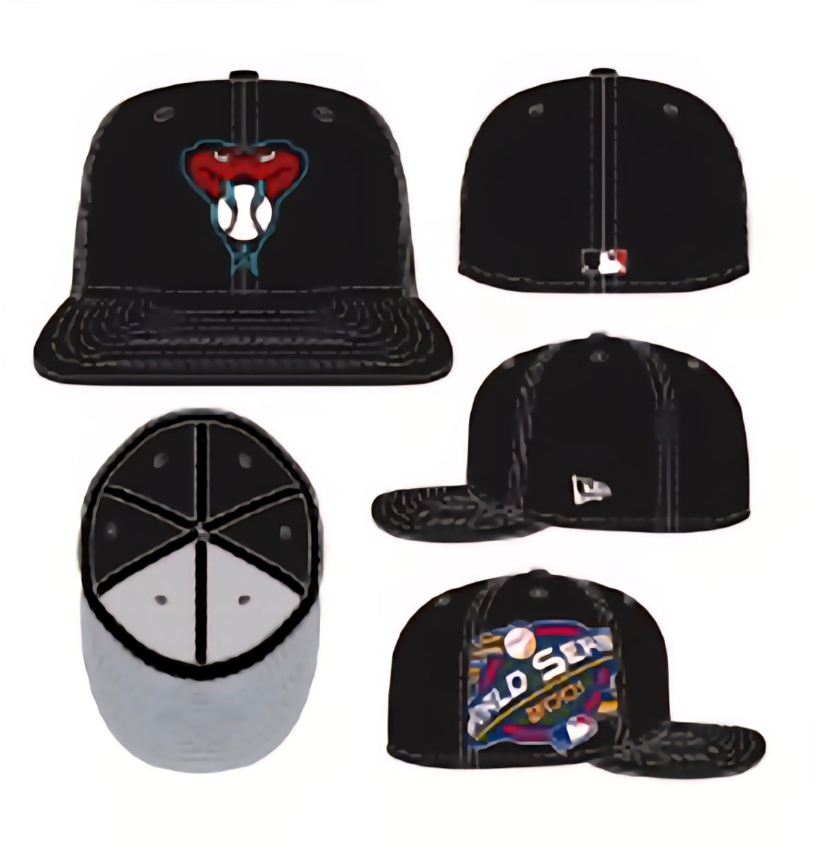 Gorra 59FIFTY Arizona Diamondbacks negra WS 2001 parche - Mundogorrasgc