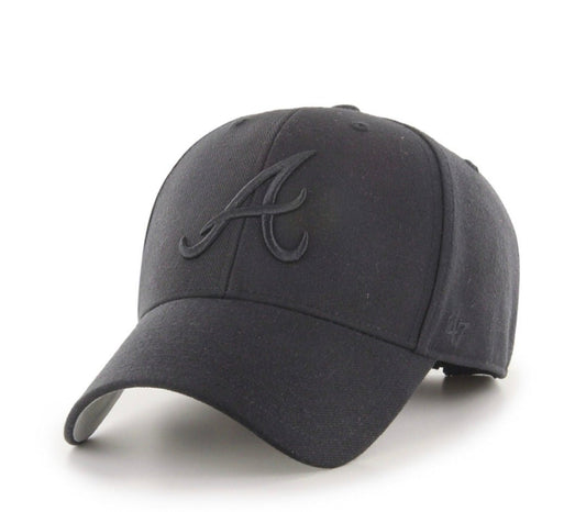 Gorra Atlanta Braves ’47 MVP Negra Ajustable - black on black - intershopgc - Tienda de gorras online - Maspalomas
