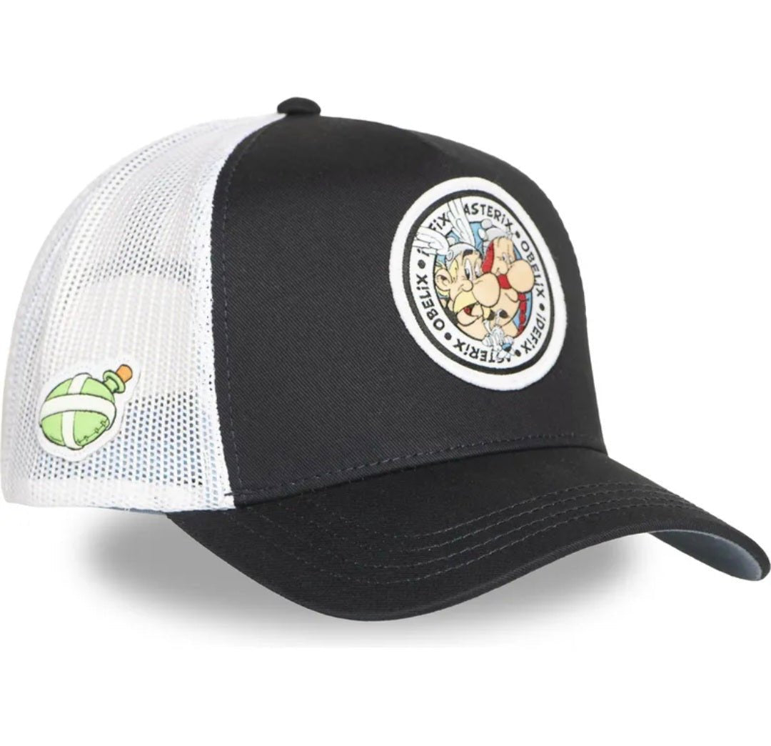 Gorra capslab Asterix Obelix Idefix negra blanca - intershopgc - Tienda de gorras online - Maspalomas