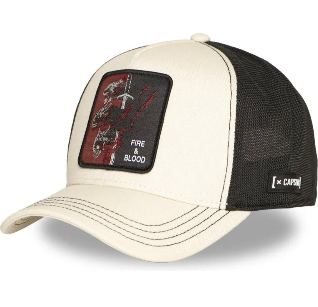Gorra capslab beige negra Casa Targaryen juego tronos - intershopgc caps