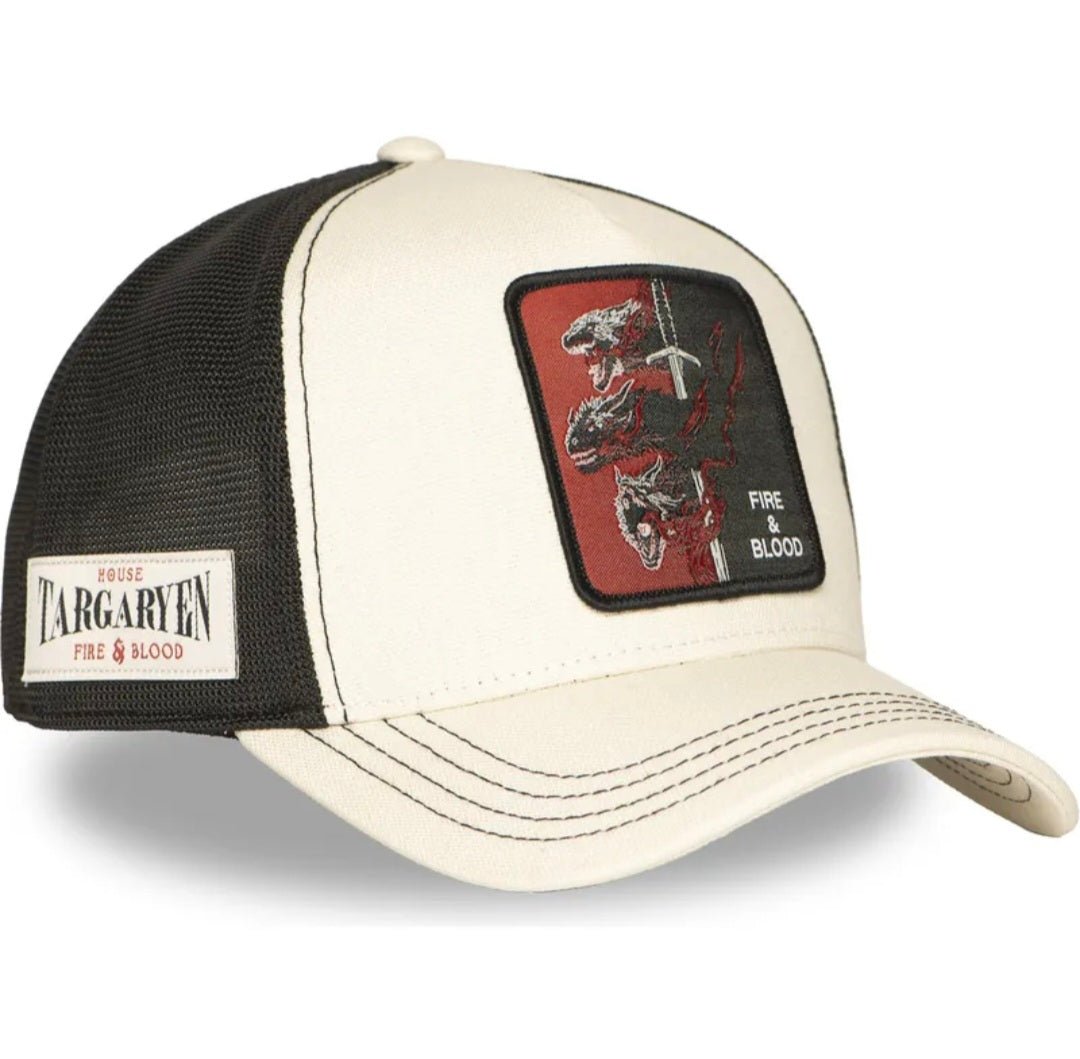 Gorra capslab beige negra Casa Targaryen juego tronos - intershopgc caps