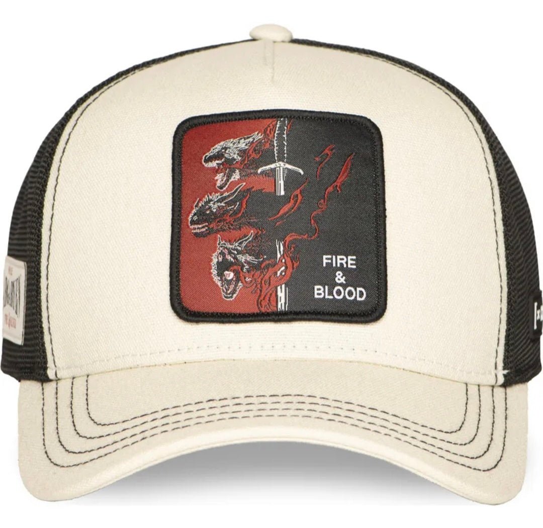 Gorra capslab beige negra Casa Targaryen juego tronos - intershopgc caps