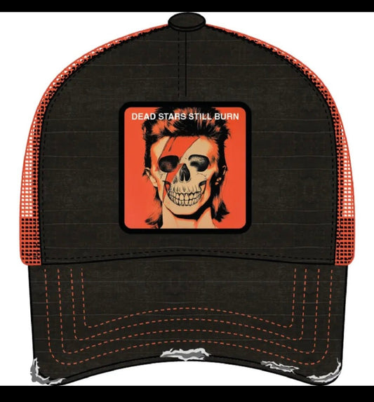 Gorra capslab David Bowie negra y naranja - intershopgc caps