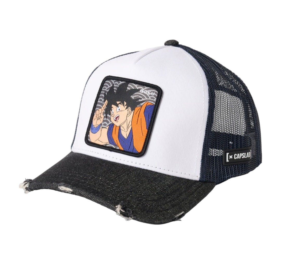Gorra capslab Goku gris blanca azul marino DBS7 FEA - intershopgc caps