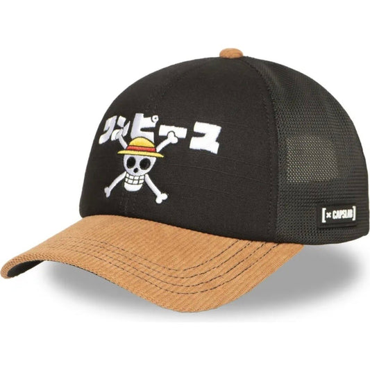 Gorra capslab one piece negra y marrón - intershopgc caps