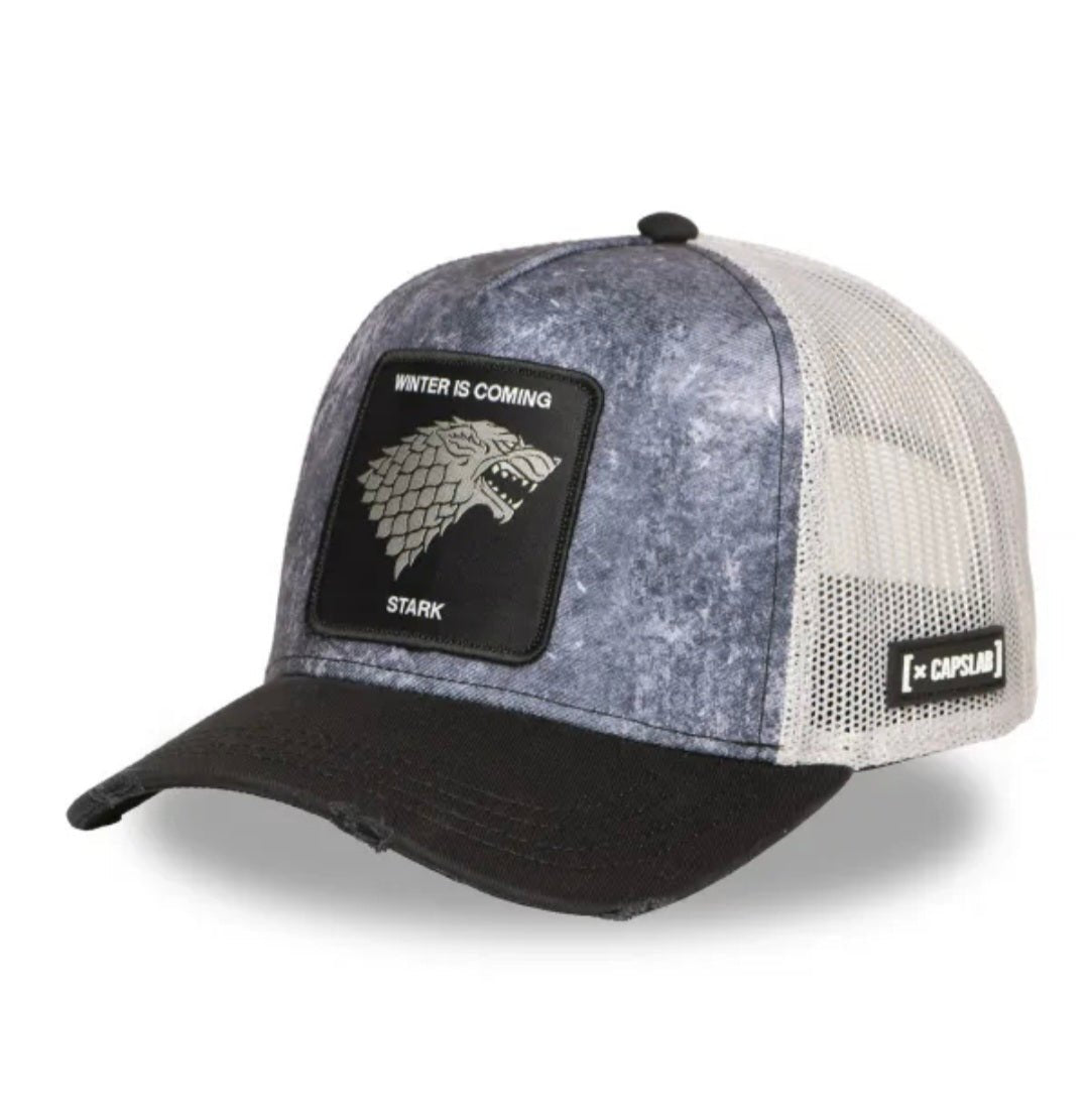 Gorra capslab STA juego de tronos stark - negra gris blanca - intershopgc online