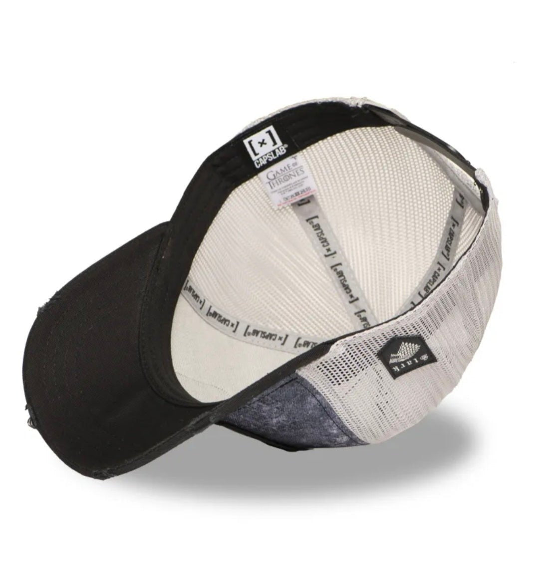 Gorra capslab STA juego de tronos stark - negra gris blanca - intershopgc online