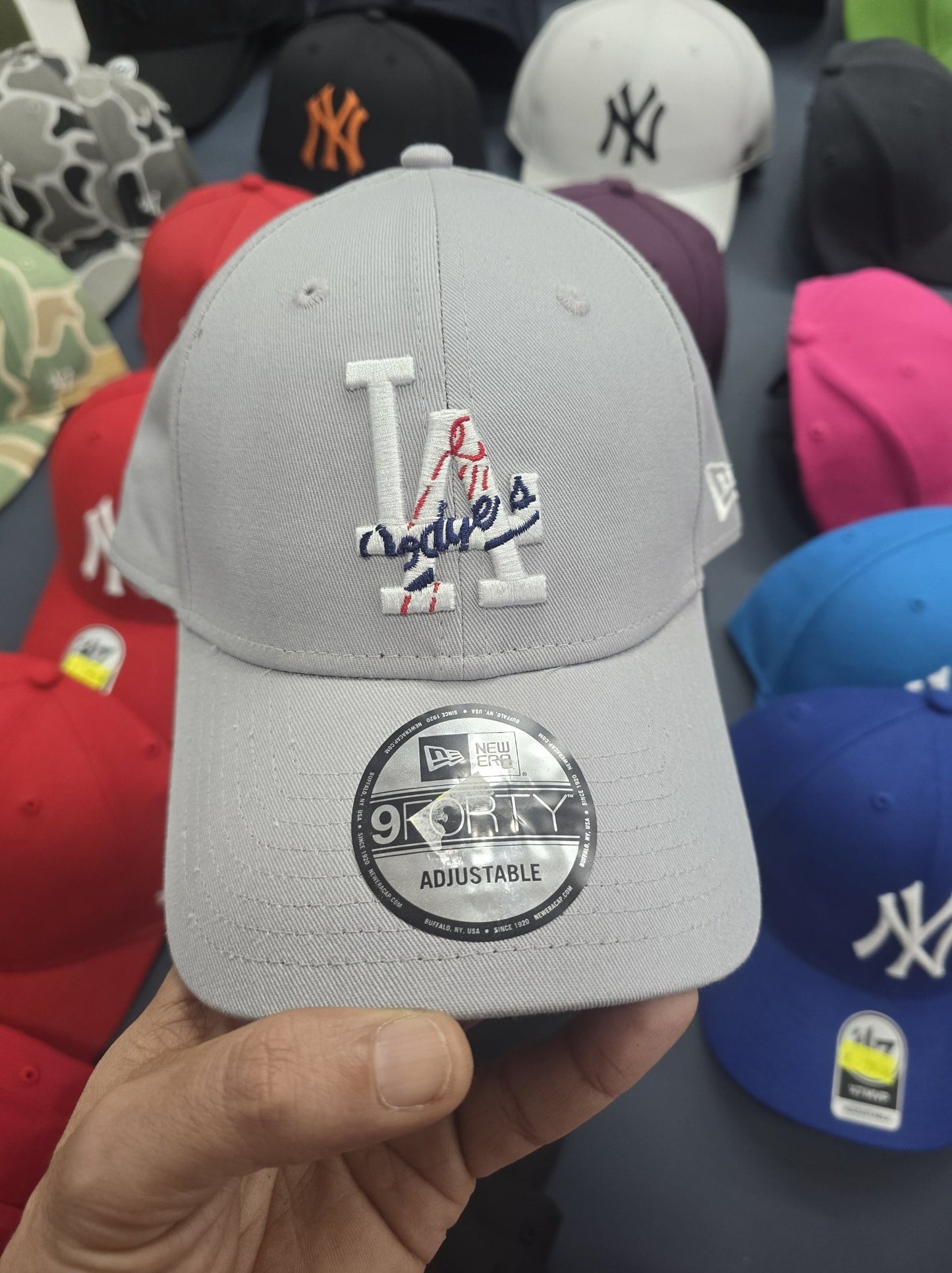 Gorra gris LA Dodgers 9FORTY - intershopgc - Tienda de gorras online - Maspalomas