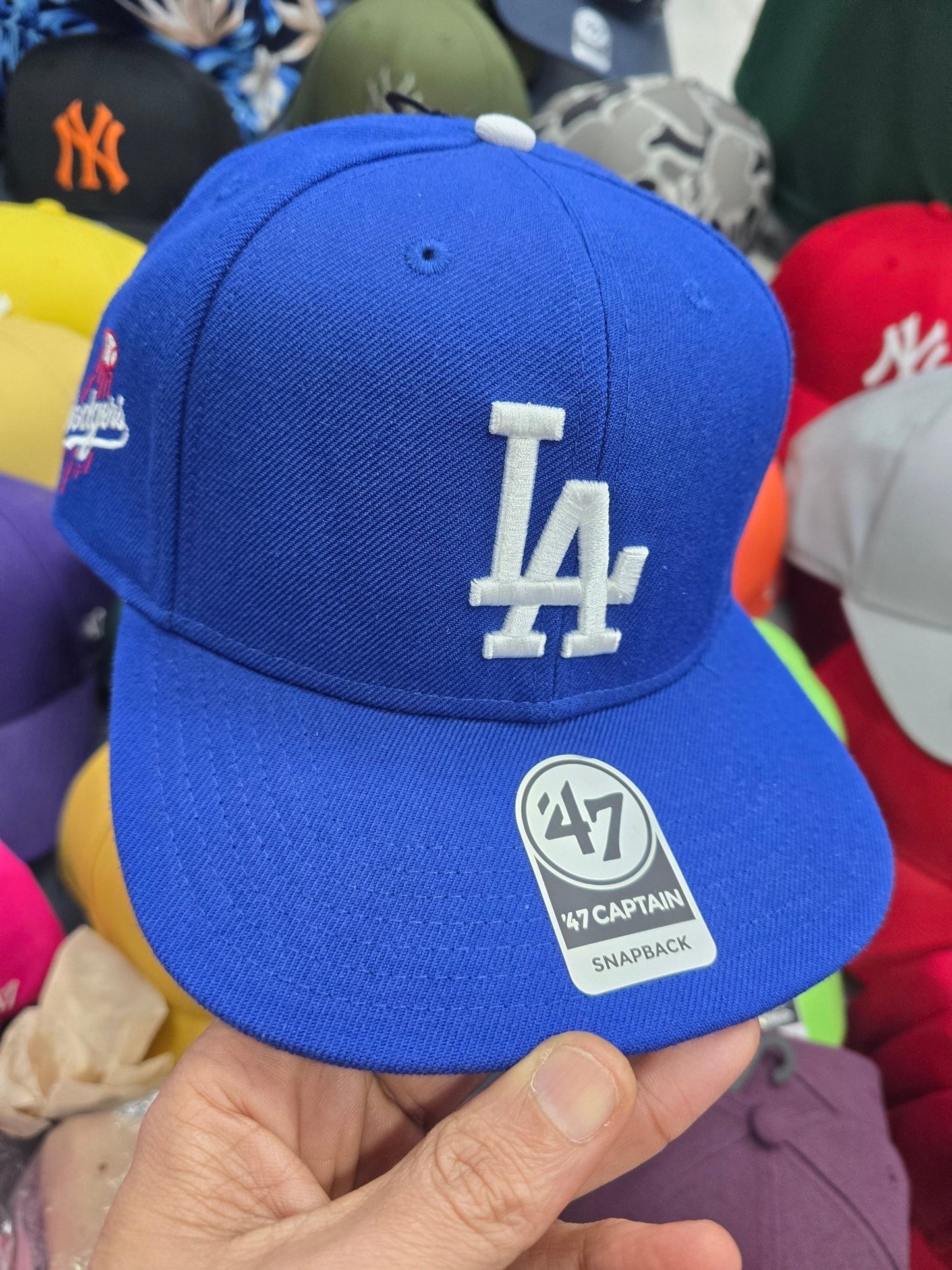 Gorra LA plana azul 47' CAPTAIN snapback dodgers parche lateta - intershopgc - Tienda de gorras online - Maspalomas