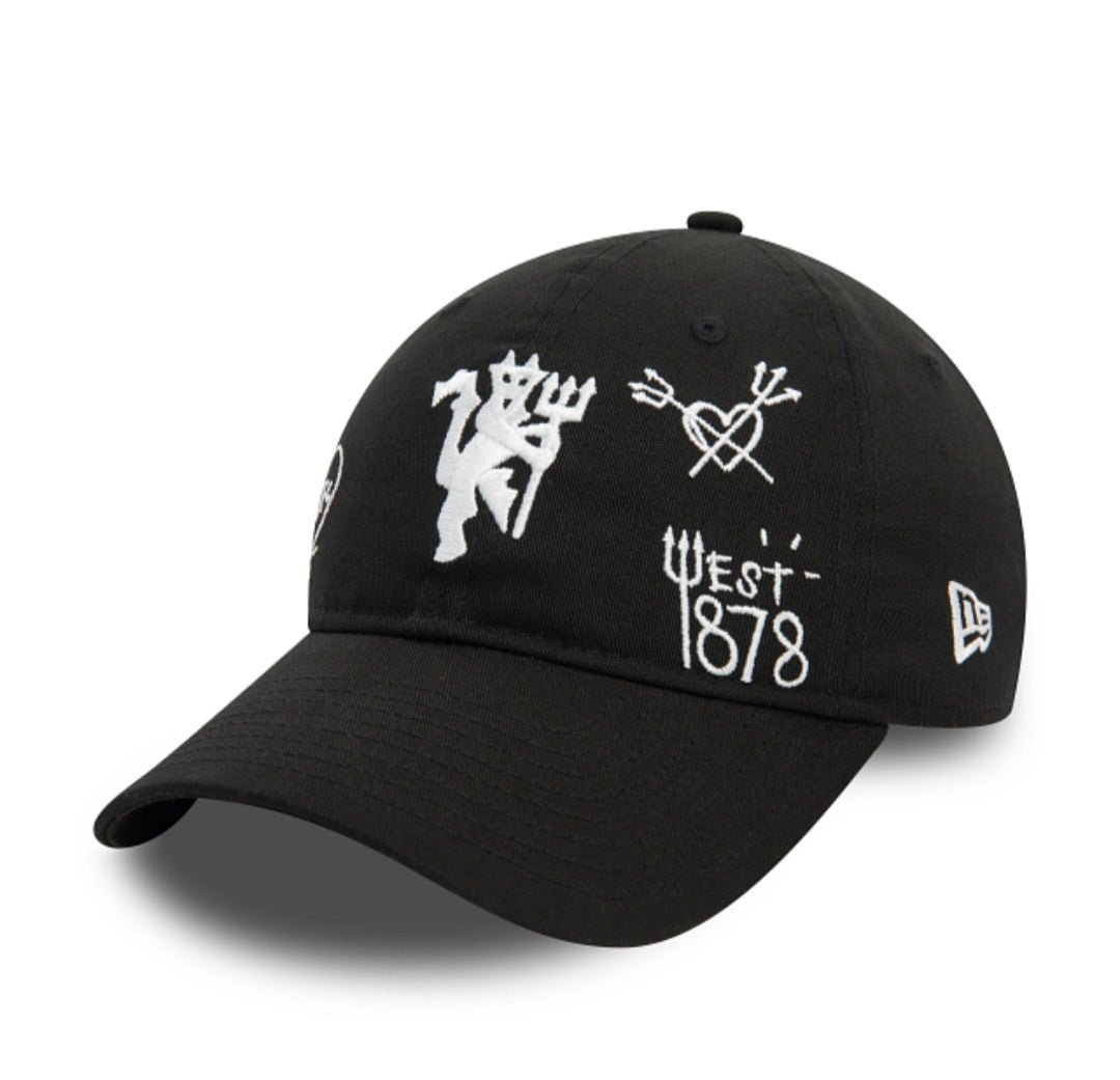 Gorra Manchester United New Era Scribble 9TWENTY Negra - intershopgc caps store