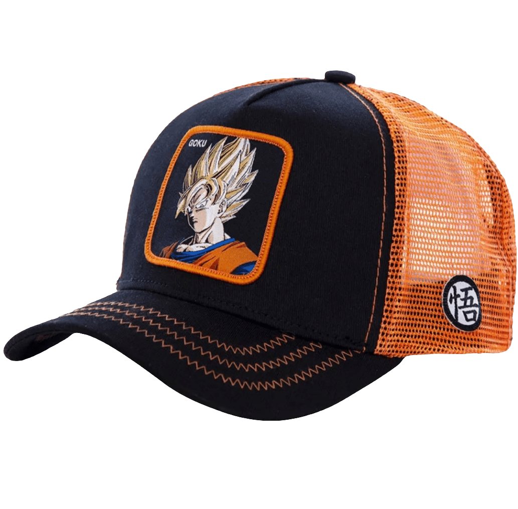 Gorra negra y naranja Goku super saiyan GO3 – Dragon Ball – Capslab - intershopgc - Tienda de gorras online - Maspalomas