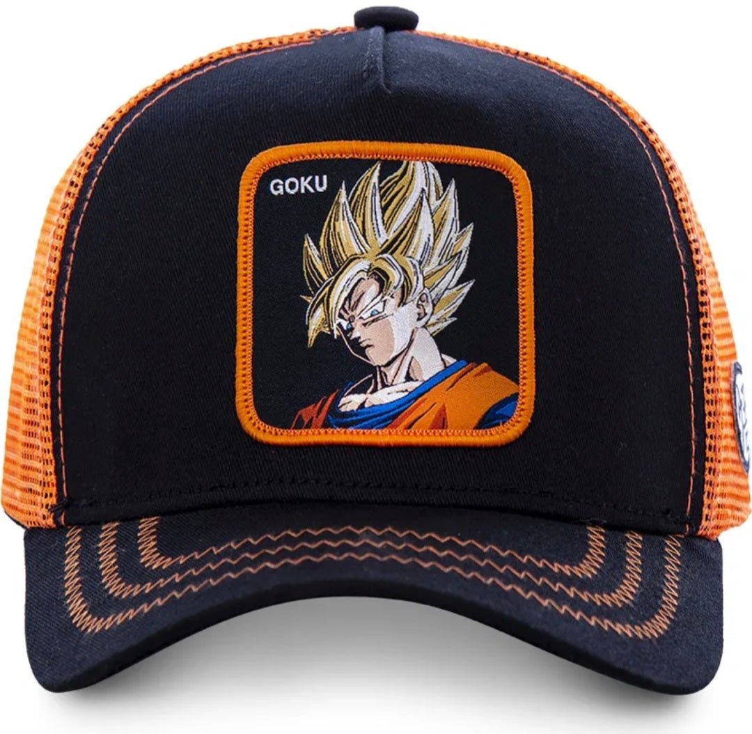 Gorra negra y naranja Goku super saiyan GO3 – Dragon Ball – Capslab - intershopgc - Tienda de gorras online - Maspalomas