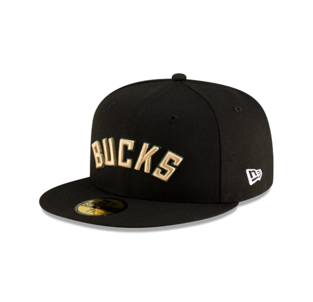 Gorra New Era 59FIFTY Milwaukee Bucks negra stmnt - intershopgc