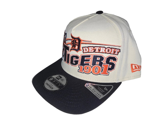 Gorra new era 9FIFTY A - Frame Detroit Tigers beige y azul marino - Mundogorrasgc