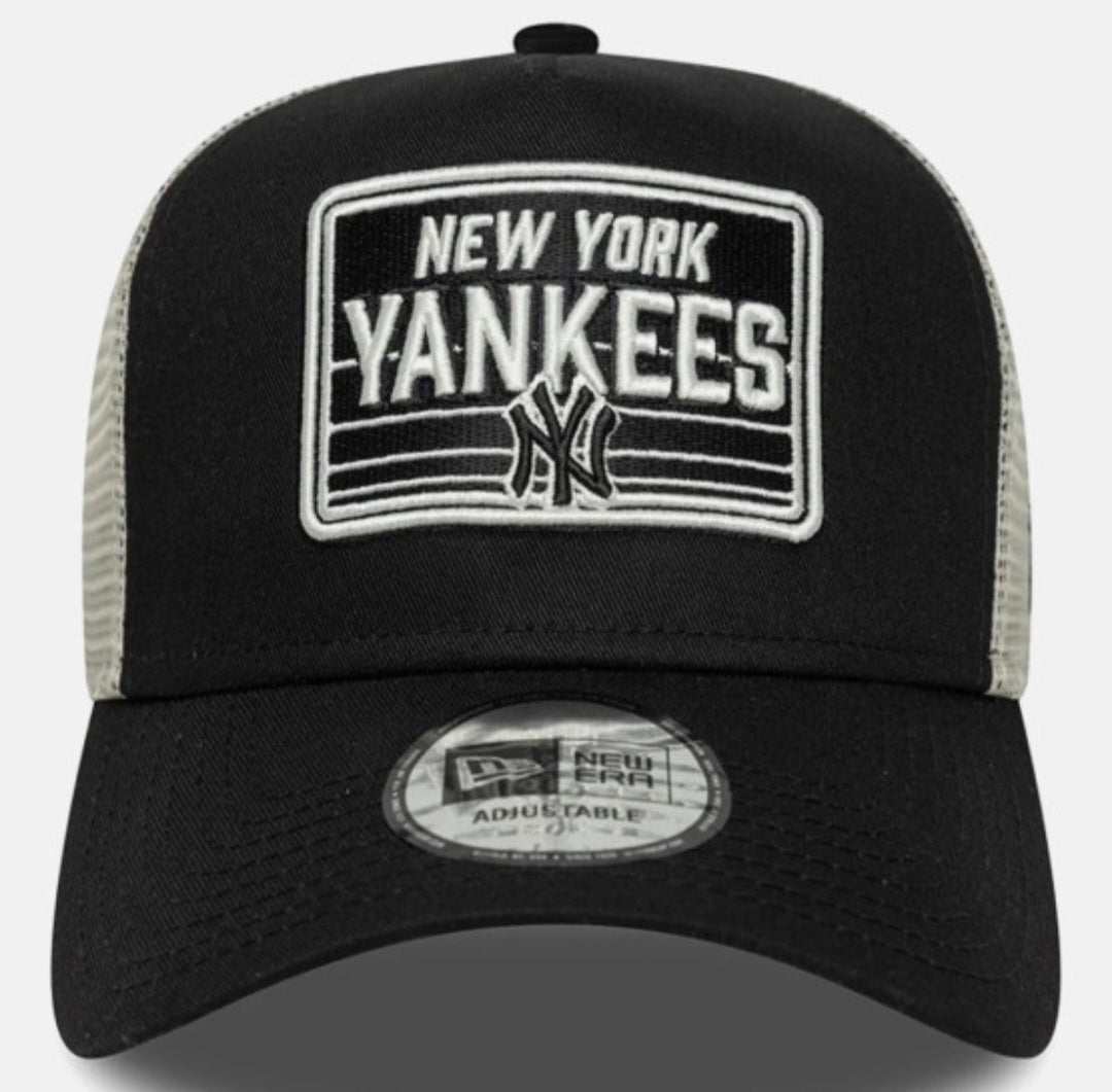 Gorra New Era 9FORTY A - Frame Trucker – New York Yankees Negra y blanca patch - intershopgc