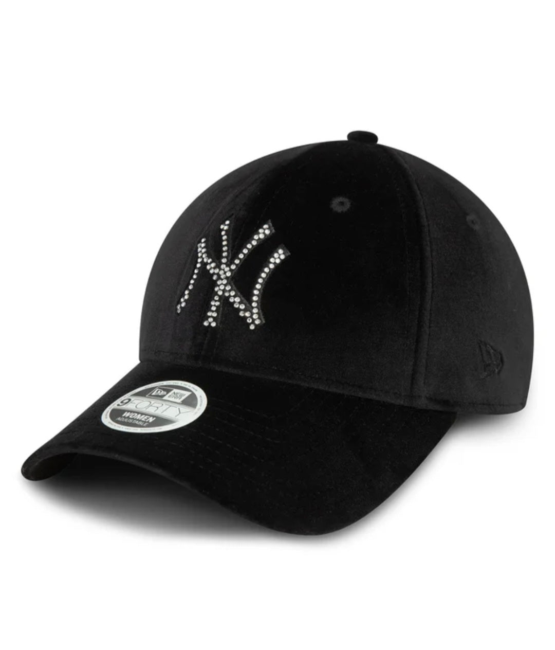 Gorra New York Yankees Negra 9FORTY Velour Diamante | Edición Exclusiva mujer - i