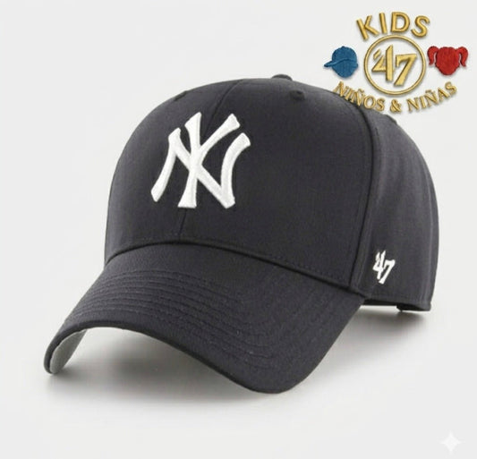 Gorra NY negra '47 KIDS para niños o niñas - Mundogorrasgc