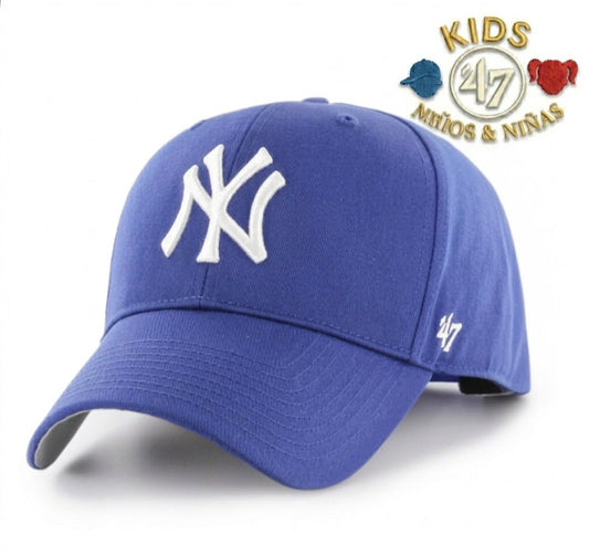 Gorra NY Yankees '47 azul royal KIDS para niños o niñas - Mundogorrasgc