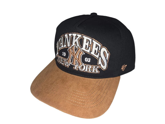 Gorra NY Yankees negra y marrón '47 Hitch suede - Mundogorrasgc