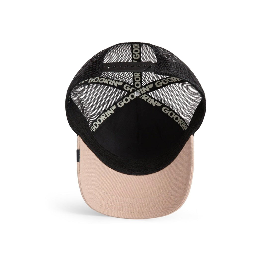 Gorra pastor alemán goorin bros bicolor negra beige - Mundogorrasgc