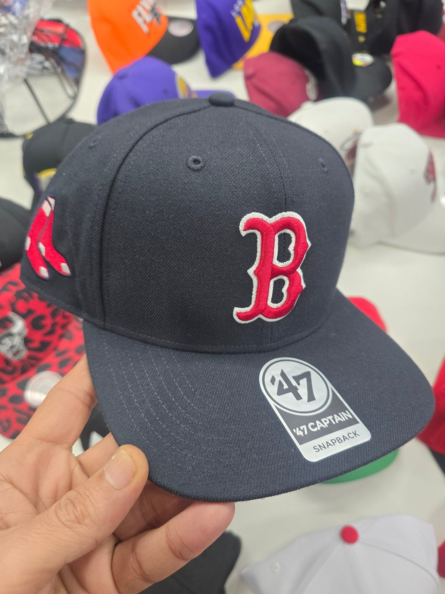 Gorra plana Boston Red Sox 47 CAPTAIN azul navy parche lateral - intershopgc - Tienda de gorras online - Maspalomas