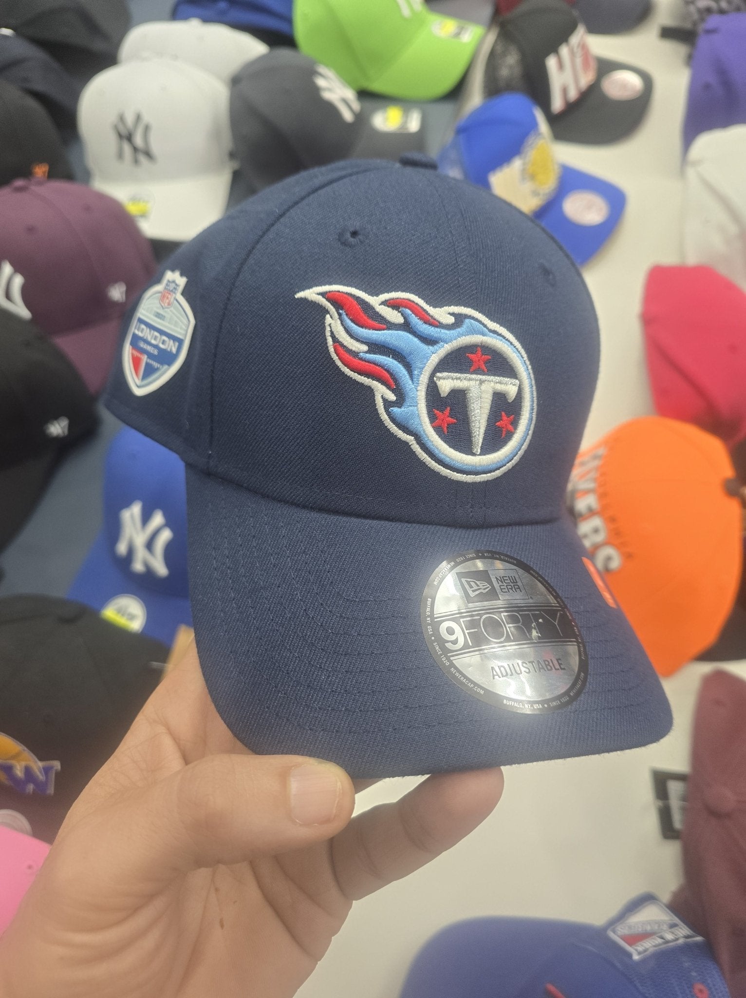 Gorra Titans NFL azul marino 2023 london games - intershopgc - Tienda de gorras online - Maspalomas