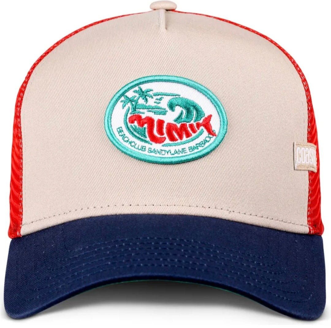Gorra trucker beige, roja, azul marino Mimik Coastal - intershopgc caps