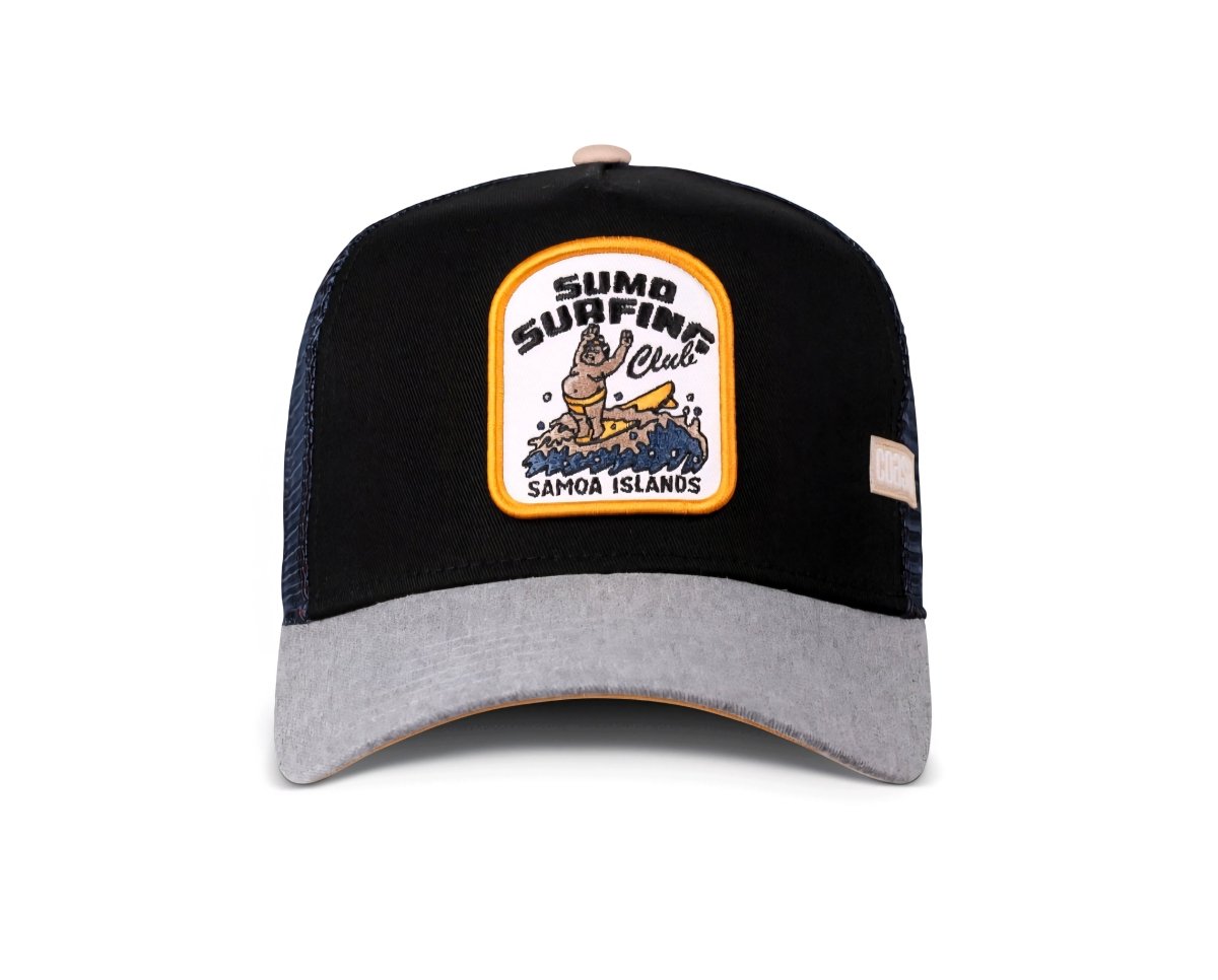 Gorra trucker Coastal negra y gris sumo surfing club - intershopgc caps