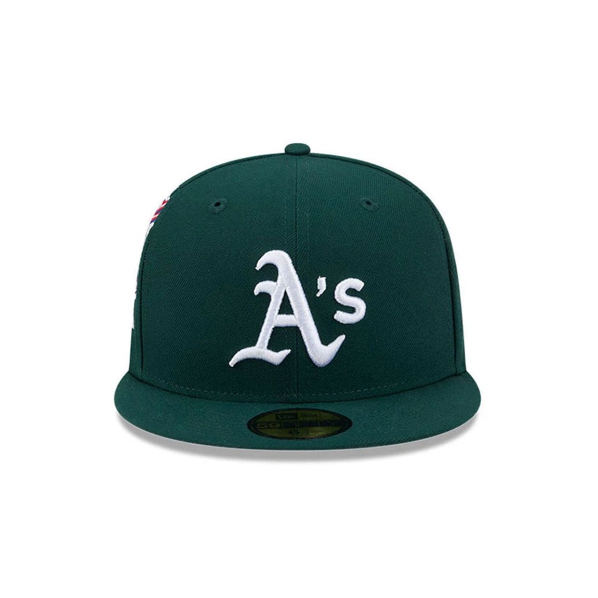 Gorra verde 59fifty Oakland Athletics patch side - Mundogorrasgc