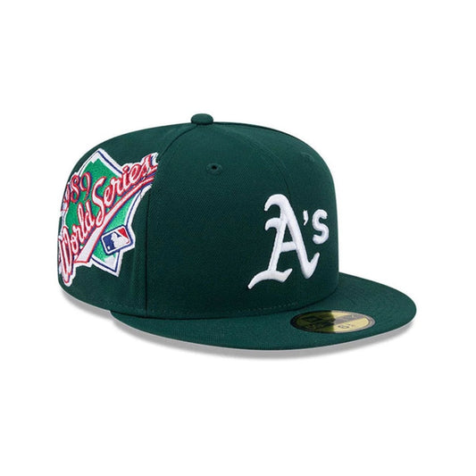 Gorra verde 59fifty Oakland Athletics patch side - Mundogorrasgc