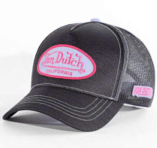 Gorra Von dutch glitter negra y rosa VD/2/CB/GLIT/PU - intershopgc - Tienda de gorras online - Maspalomas