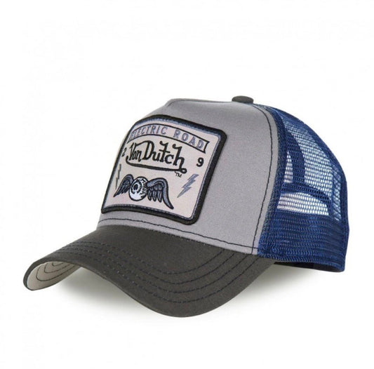 Gorra von dutch gris azul