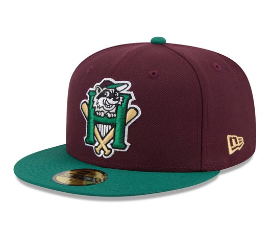 Gorra 59FIFTY Hudson Valley Renegades New Maroon MILB