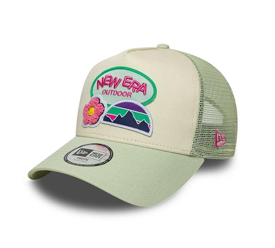 Gorra New Era Outdoor YOUTH Trucker Verde Menta - Infantil