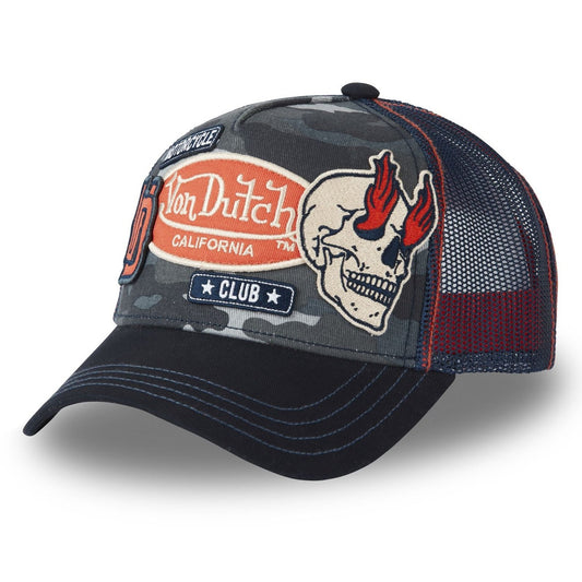 Gorra von dutch Azul militar PATCH102 trucker camuflaje