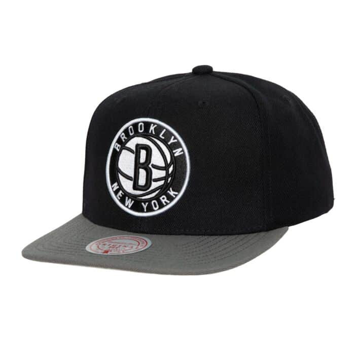 Nets snapback negra con visera plana gris 2 TONE