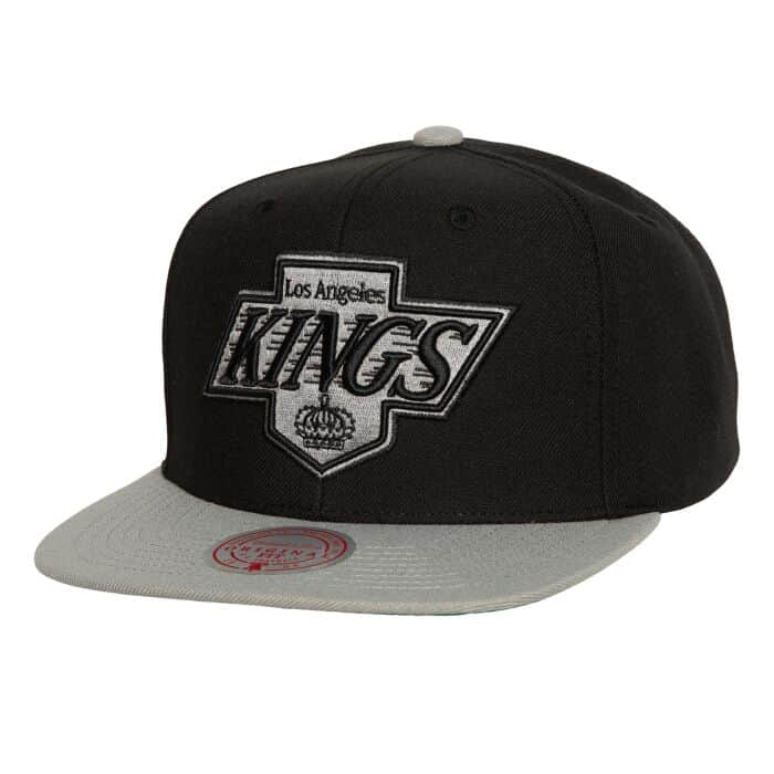 LA Kings snapback negra con visera plana gris 2 TONE NHL